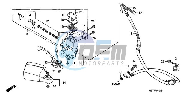 FR. BRAKE MASTER CYLINDER (XL1000VA)