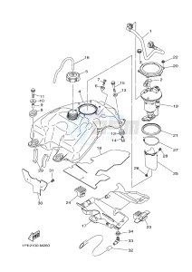 YFM700R YFM7RD RAPTOR 700R (1PE2 1PE3 1PE4) drawing FUEL TANK