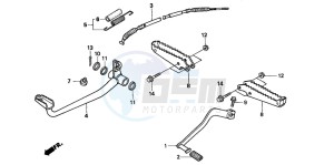 TRX250 RECON drawing PEDAL/STEP