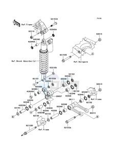 KX250F KX250T8F EU drawing Suspension