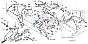 CBR1000RA9 U / ABS MME SPC drawing MIDDLE COWL