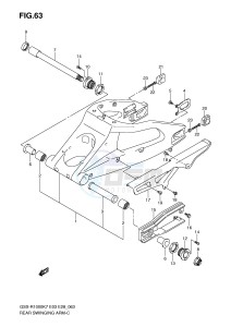 GSX-R1000 (E3-E28) drawing REAR SWINGING ARM