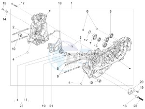 150 Sprint 4T 3V ie (NAFTA) drawing Crankcase