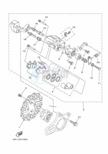 YFZ450R (BKD5) drawing REAR BRAKE CALIPER