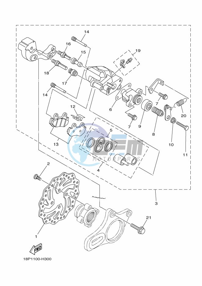 REAR BRAKE CALIPER