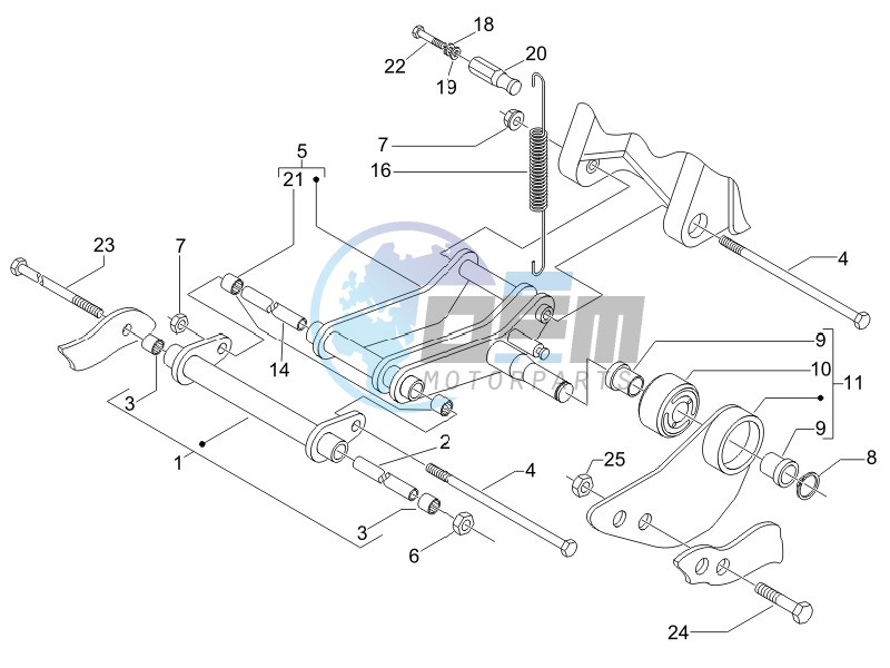 Swinging arm