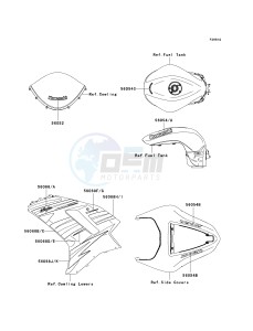 ZX 600 P [NINJA ZX-6R] (7F-8FA) P8FA drawing DECALS-- EBONY- --- P8FA- -