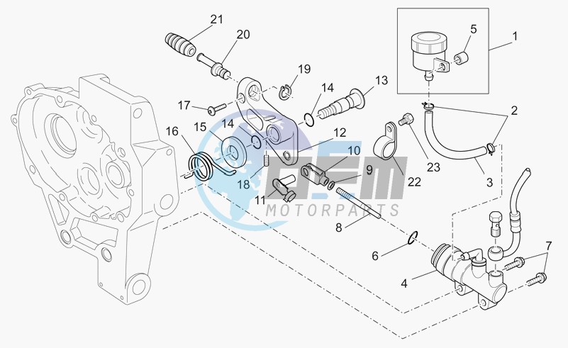 Rear master cylinder