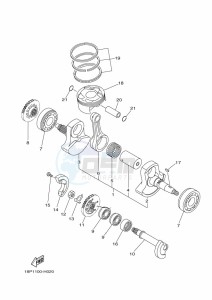 YFZ450R YFZ45YSXK (BW2H) drawing CRANKSHAFT & PISTON