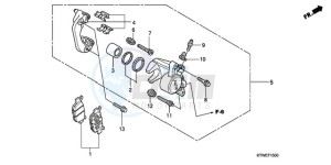 SH300AR9 Europe Direct - (ED / ABS) drawing REAR BRAKE CALIPER