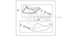 NC700SD NC700S Europe Direct - (ED) drawing KIT,FOOT DEFLECTOR