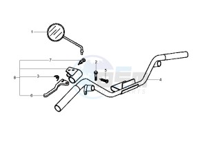 LX 125 drawing Rear brake control