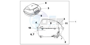 XL125VB drawing 30 TOP BOX 45L PEARL CONCOURS BLACK