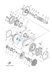 YFM700FWAD YFM7FGPAD GRIZZLY 700 EPS (1HPN) drawing CLUTCH