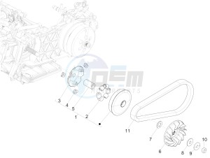 SUPER GTS 125 4T 3V IGET ABS E3 (APAC) drawing Driving pulley