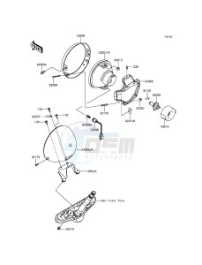 VULCAN 900 CLASSIC VN900BGF GB XX (EU ME A(FRICA) drawing Headlight(s)