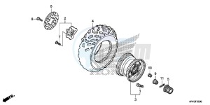 TRX500FM1F TRX500FM Europe Direct - (ED) drawing FRONT WHEEL