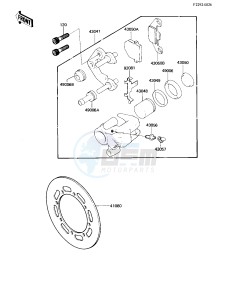 KX 250 B [KX250] (B1) [KX250] drawing FRONT BRAKE