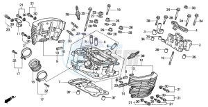 VT750DCB SHADOW SPIRIT drawing REAR CYLINDER HEAD