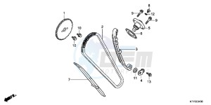 CBR125RSD CBR125RS UK - (E) drawing CAM CHAIN/TENSIONER