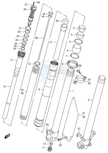 RM125 (E2) drawing FRONT DAMPER (MODEL Y)