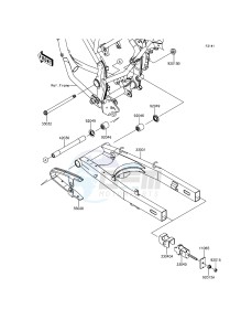 KLX150L KLX150EEF XX (EU ME A(FRICA) drawing Swingarm