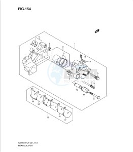 GSXF650 drawing REAR CALIPER (GSX650FUL1 E21)