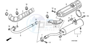 TRX420FPM9 U / 4WD drawing EXHAUST MUFFLER