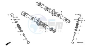 CB1300SA9 UK - (E / ABS BCT MKH MME TWO) drawing CAMSHAFT/VALVE