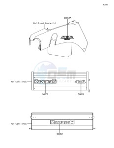 MULE SX 4x4 KAF400HJF EU drawing Decals