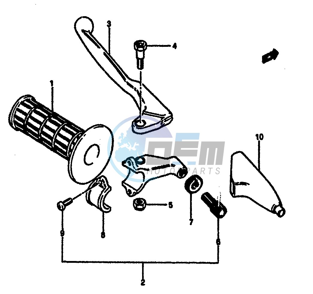 LEFT HANDLE GRIP (MODEL F)