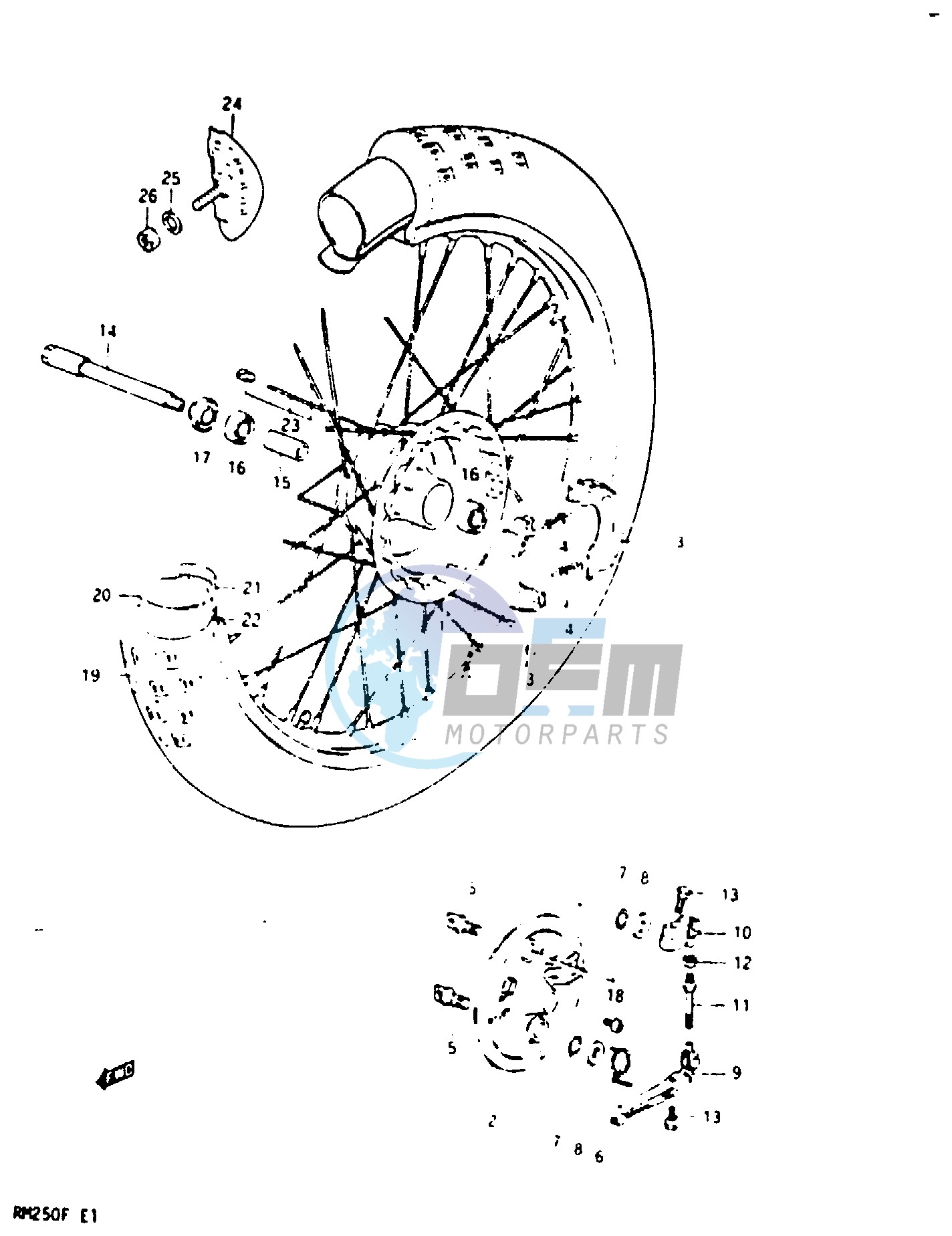 FRONT WHEEL (MODEL E)