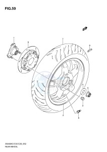 AN400 (E3-E28) Burgman drawing REAR WHEEL