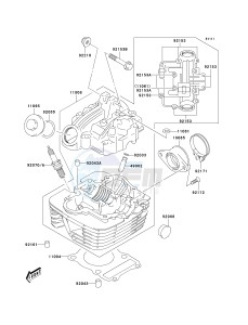 KLX 125 B (B6F) B6F drawing CYLINDER HEAD