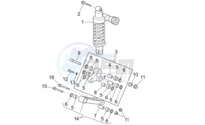 Breva V IE 1100 drawing Connecting rod - rear shock abs.