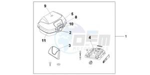 VFR8009 Australia - (U / MME) drawing TOP BOX 45L PEARL SUNBEAM WHITE