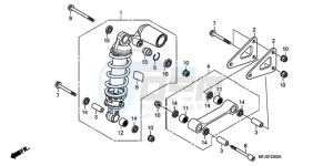 CBR600RR9 Europe Direct - (ED / MK) drawing REAR CUSHION (CBR600RR)