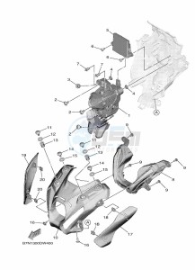 MT-09 MTN890 (B7N7) drawing HEADLIGHT