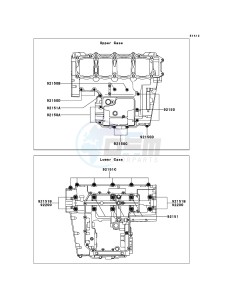 Z750 ZR750LBF FR GB XX (EU ME A(FRICA) drawing Crankcase Bolt Pattern