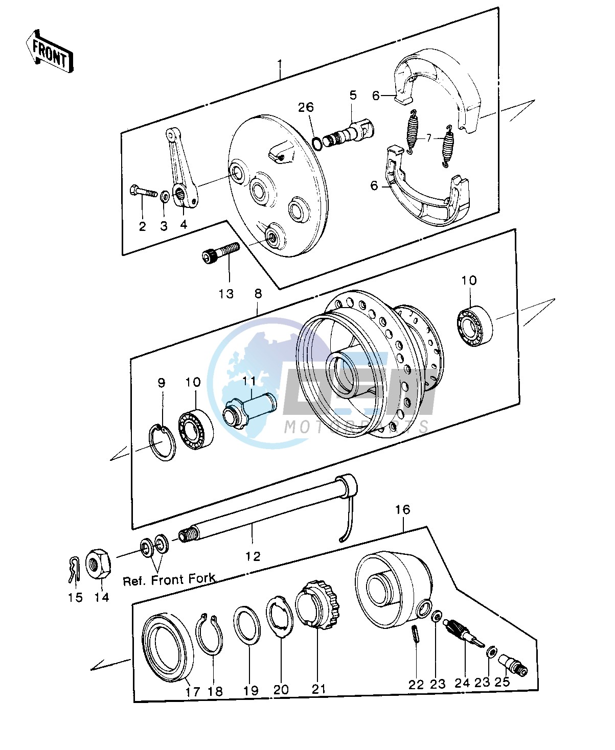 FRONT HUB_BRAKE -- 81KDX250-B1- -