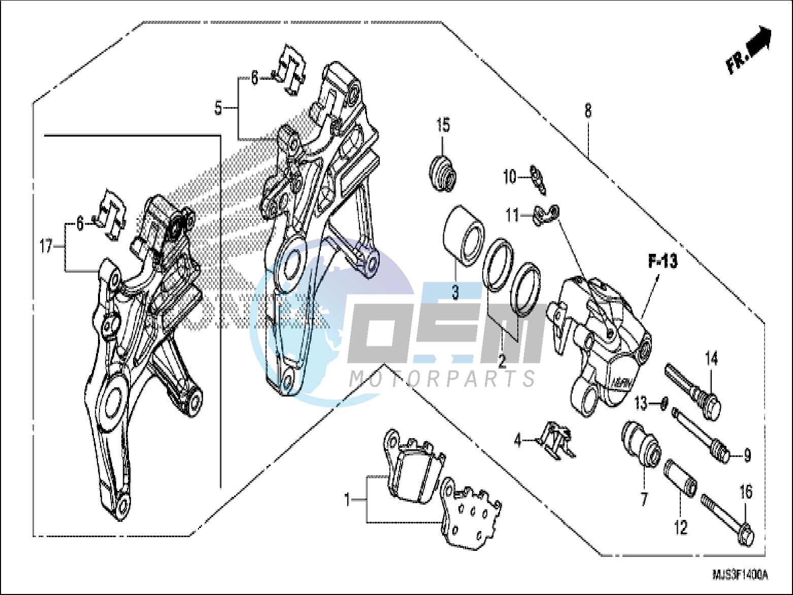 REAR BRAKE CALIPER