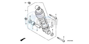 CB600FAA Europe Direct - (ED / ABS 25K) drawing REAR CUSHION