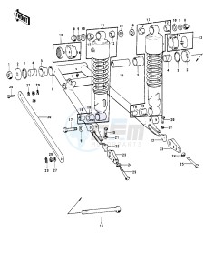 S3 A [MACH II] (A) 400 [MACH II] drawing SWING ARM_SHOCK ABSORBERS -- 74-75 S3_S3-A- -