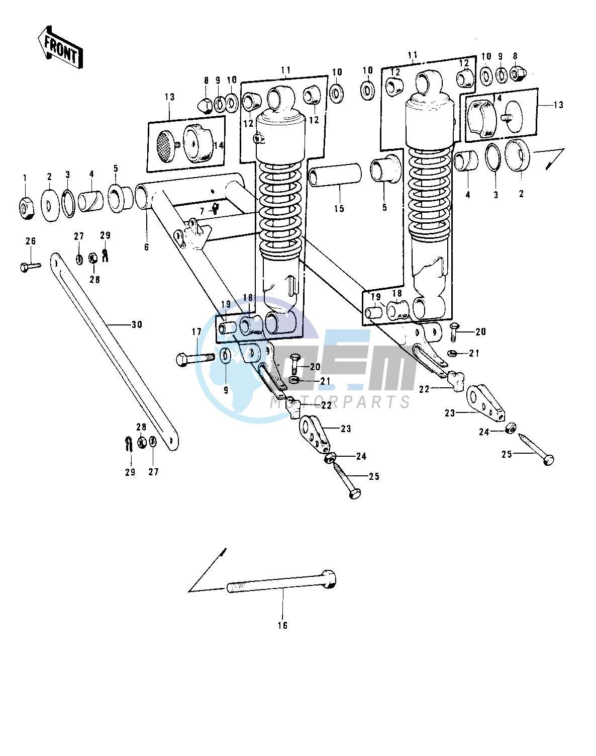 SWING ARM_SHOCK ABSORBERS -- 74-75 S3_S3-A- -