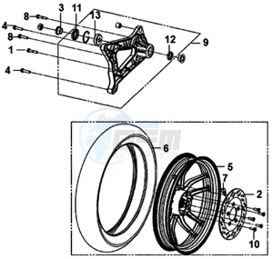 JET 14 125/XB1 (XC12WW-EU) (E4) (L7-M0) drawing REAR WHEEL