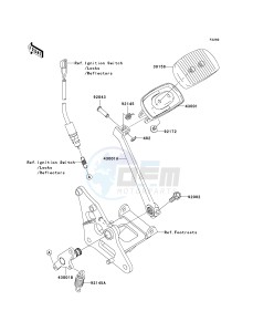 VN 900 B [VULCAN 900 CLASSIC] (6F-9F) B6F drawing BRAKE PEDAL_TORQUE LINK