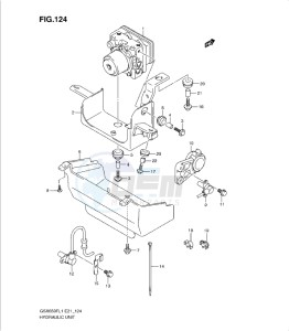 GSXF650 drawing HYDRAULIC UNIT (GSX650FUAL1 E21)