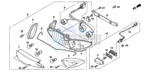 CBF600SA drawing REAR COMBINATION LIGHT