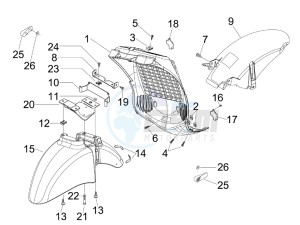 Beverly 500 (USA) USA drawing Wheel housing - Mudguard