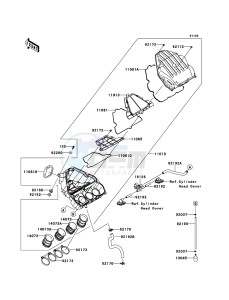 Z1000SX ZX1000GBF FR GB XX (EU ME A(FRICA) drawing Air Cleaner